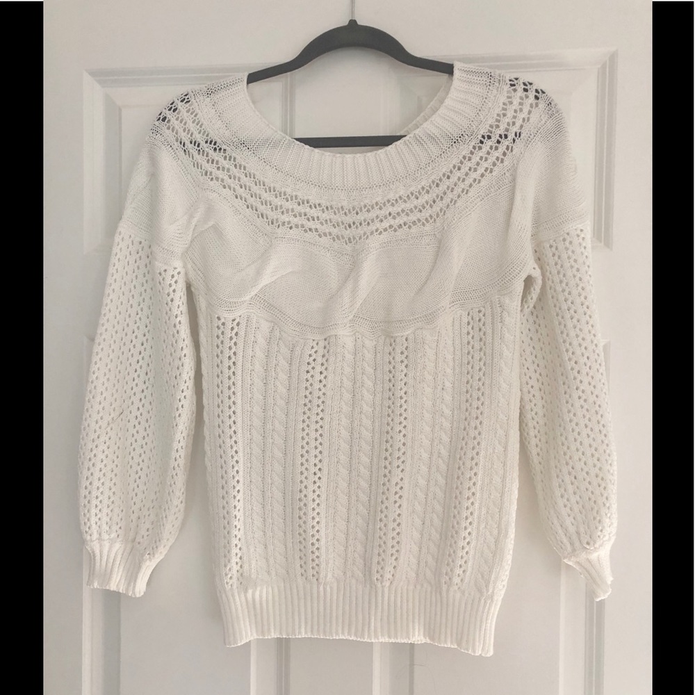 Knit Ivory Long Sleeve Sweater